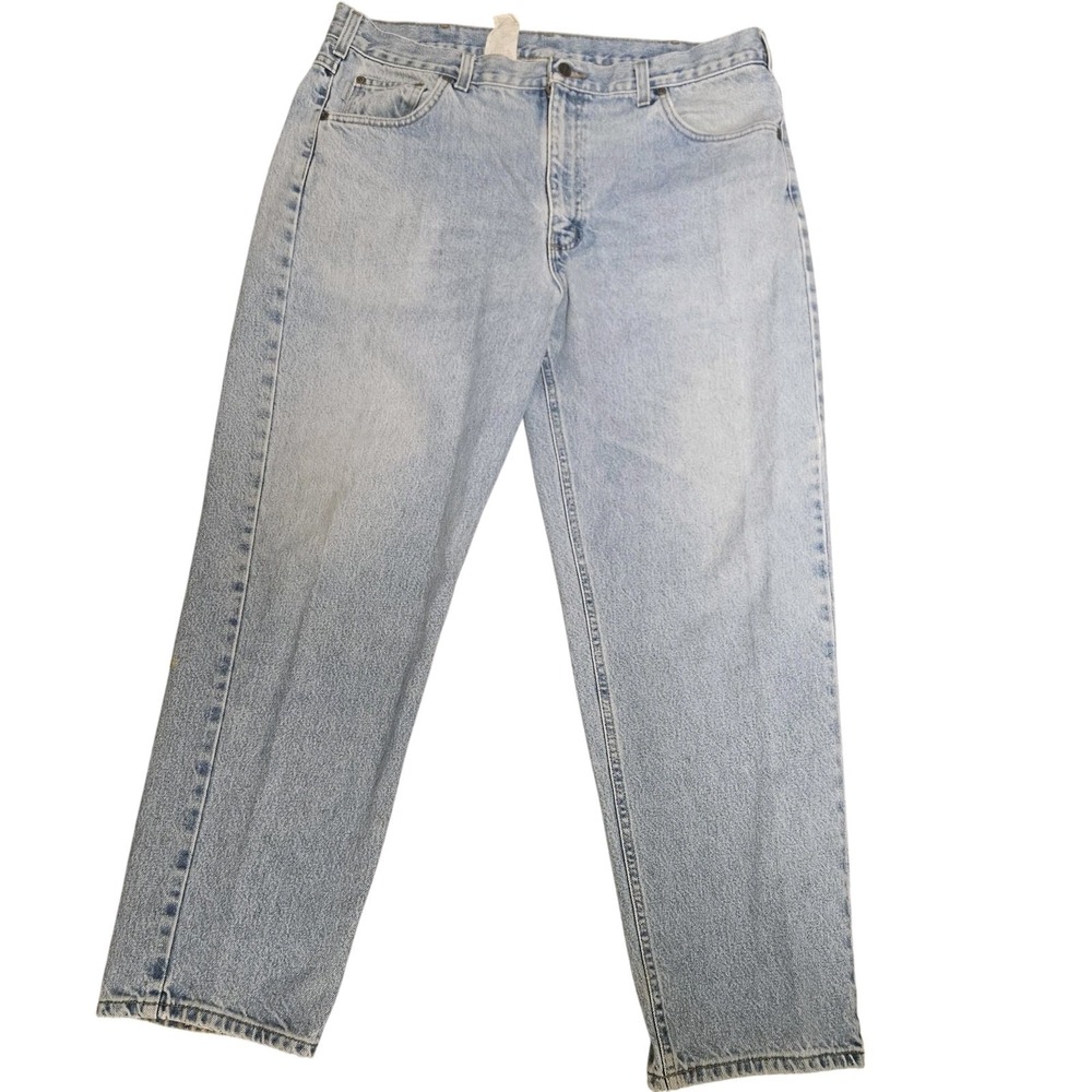 Carhartt Jeans Mens 40x30 Blue Relaxed Fit B17 STW Stonewash‎ Work Denim